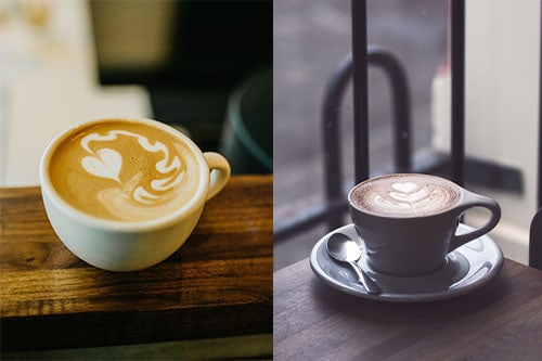 How are Cappuccinos different from Latte